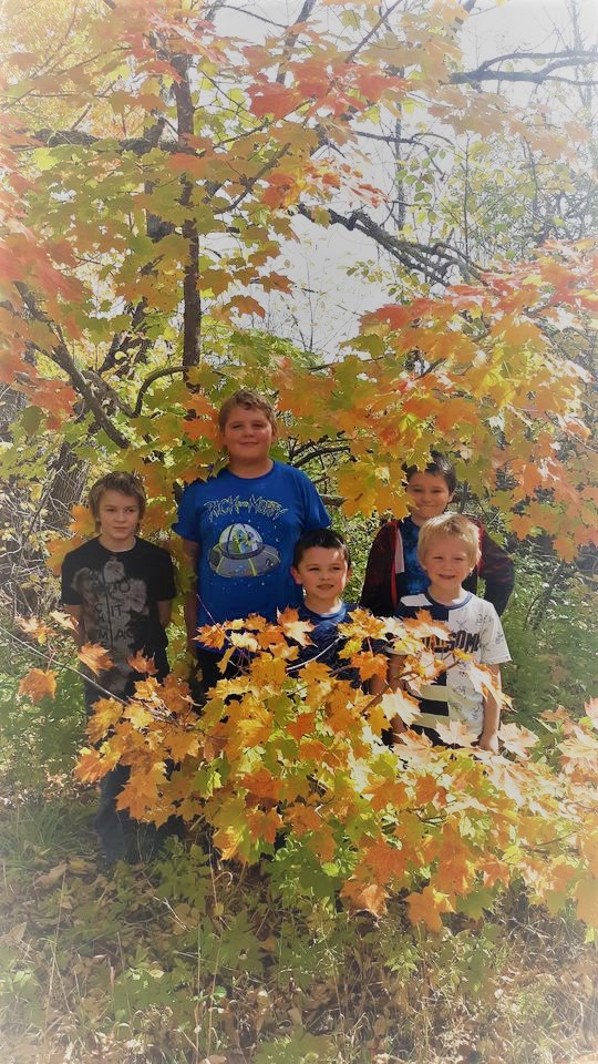 Students enjoying the Fall colors.