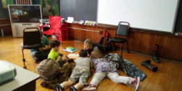 Reading month guest has the kids floored with anticipation.