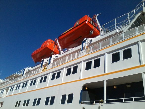 cruise ship at the Houghton canal.