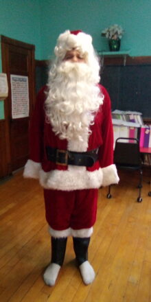 Reggie in his Santa Clause costume for the concert.