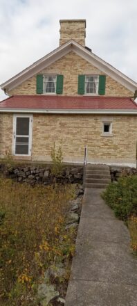 The back entrance of the Copper Harbor Light House.